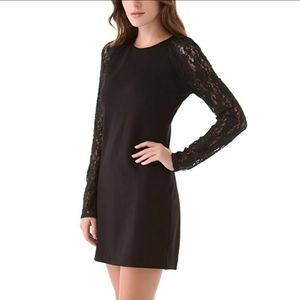 Juicy Couture Black Raglan Lace Sleeve Dress S
